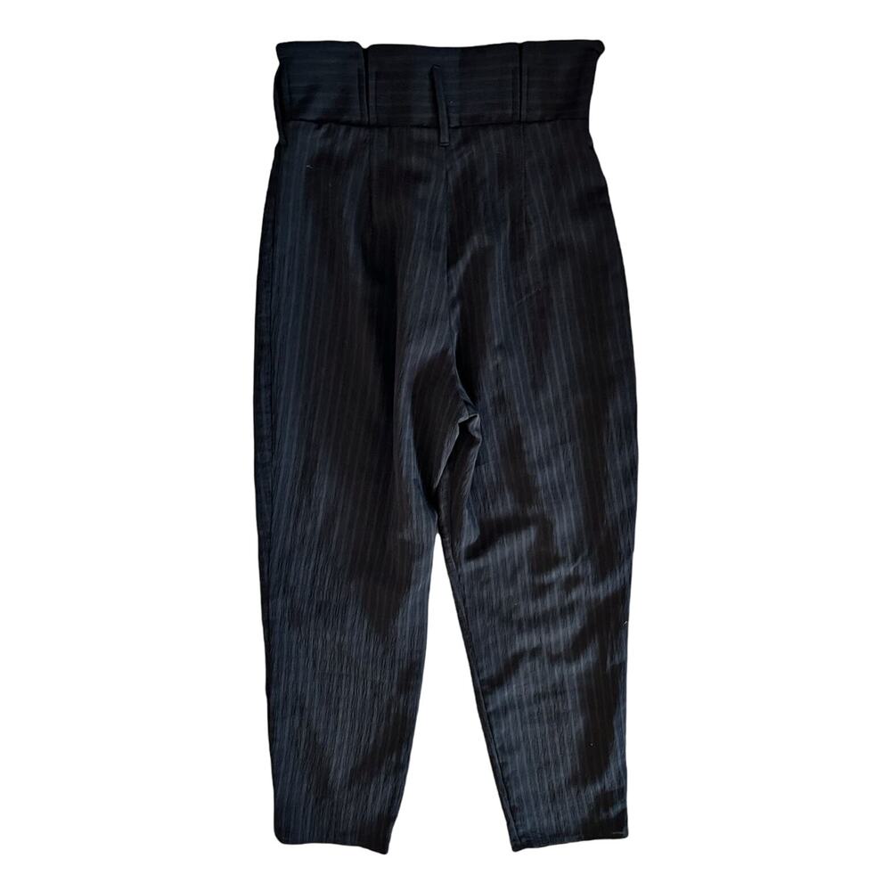 LOVERS + FRIENDS Irving Paper Textured High Rise Crop Pants Black Small EUC